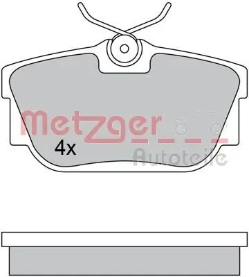 Bremsbelagsatz, Scheibenbremse METZGER 1170332 Bild Bremsbelagsatz, Scheibenbremse METZGER 1170332