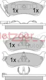 Bremsbelagsatz, Scheibenbremse METZGER 1170339