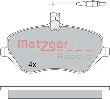 Bremsbelagsatz, Scheibenbremse METZGER 1170346