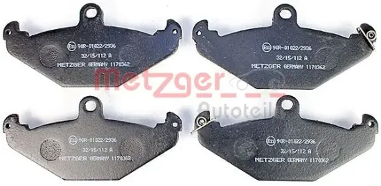 Bremsbelagsatz, Scheibenbremse Hinterachse METZGER AUTOTEILE 1170362 Bild Bremsbelagsatz, Scheibenbremse Hinterachse METZGER AUTOTEILE 1170362