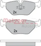 Bremsbelagsatz, Scheibenbremse METZGER 1170371