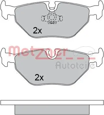 Bremsbelagsatz, Scheibenbremse METZGER 1170371 Bild Bremsbelagsatz, Scheibenbremse METZGER 1170371