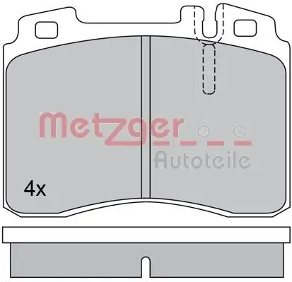 Bremsbelagsatz, Scheibenbremse METZGER 1170374 Bild Bremsbelagsatz, Scheibenbremse METZGER 1170374