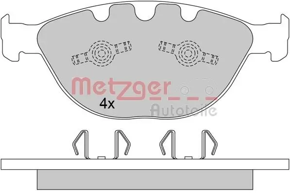 Bremsbelagsatz, Scheibenbremse METZGER 1170380