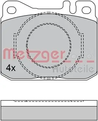 Bremsbelagsatz, Scheibenbremse METZGER 1170385 Bild Bremsbelagsatz, Scheibenbremse METZGER 1170385