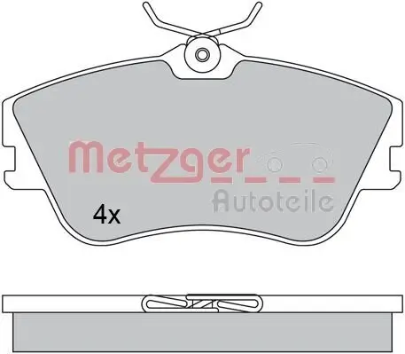 Bremsbelagsatz, Scheibenbremse Vorderachse METZGER AUTOTEILE 1170389 Bild Bremsbelagsatz, Scheibenbremse Vorderachse METZGER AUTOTEILE 1170389