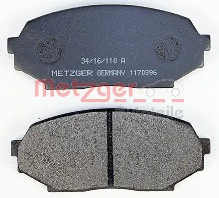 Bremsbelagsatz, Scheibenbremse Vorderachse METZGER AUTOTEILE 1170396 Bild Bremsbelagsatz, Scheibenbremse Vorderachse METZGER AUTOTEILE 1170396