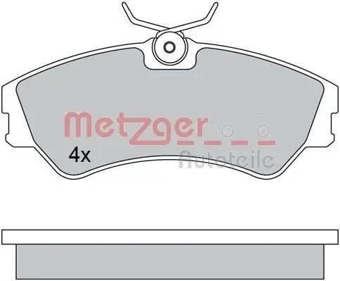 Bremsbelagsatz, Scheibenbremse METZGER 1170397