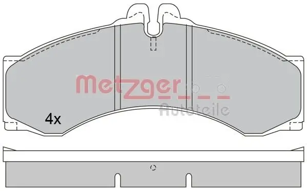 Bremsbelagsatz, Scheibenbremse METZGER 1170400