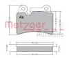 Bremsbelagsatz, Scheibenbremse METZGER 1170408 Bild Bremsbelagsatz, Scheibenbremse METZGER 1170408