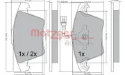 Bremsbelagsatz, Scheibenbremse METZGER 1170422