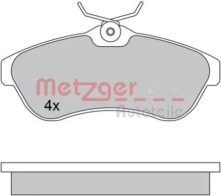 Bremsbelagsatz, Scheibenbremse METZGER 1170438