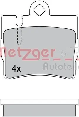 Bremsbelagsatz, Scheibenbremse METZGER 1170460