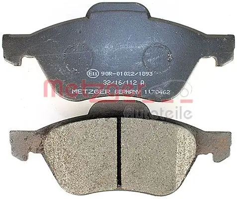 Bremsbelagsatz, Scheibenbremse Vorderachse METZGER AUTOTEILE 1170462 Bild Bremsbelagsatz, Scheibenbremse Vorderachse METZGER AUTOTEILE 1170462