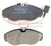 Bremsbelagsatz, Scheibenbremse Vorderachse METZGER AUTOTEILE 1170494 Bild Bremsbelagsatz, Scheibenbremse Vorderachse METZGER AUTOTEILE 1170494