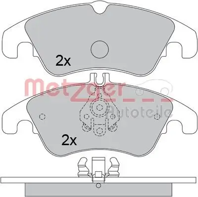 Bremsbelagsatz, Scheibenbremse METZGER 1170509 Bild Bremsbelagsatz, Scheibenbremse METZGER 1170509