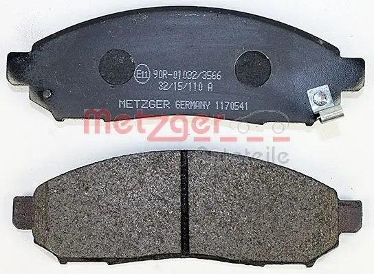 Bremsbelagsatz, Scheibenbremse METZGER 1170541 Bild Bremsbelagsatz, Scheibenbremse METZGER 1170541