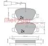 Bremsbelagsatz, Scheibenbremse Hinterachse METZGER AUTOTEILE 1170555 Bild Bremsbelagsatz, Scheibenbremse Hinterachse METZGER AUTOTEILE 1170555