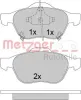 Bremsbelagsatz, Scheibenbremse METZGER 1170587 Bild Bremsbelagsatz, Scheibenbremse METZGER 1170587