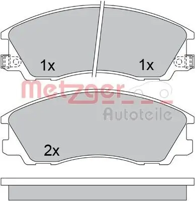 Bremsbelagsatz, Scheibenbremse METZGER 1170611