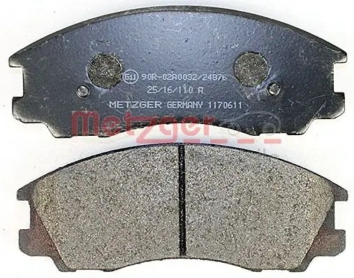 Bremsbelagsatz, Scheibenbremse METZGER 1170611 Bild Bremsbelagsatz, Scheibenbremse METZGER 1170611