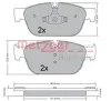 Bremsbelagsatz, Scheibenbremse METZGER 1170619 Bild Bremsbelagsatz, Scheibenbremse METZGER 1170619