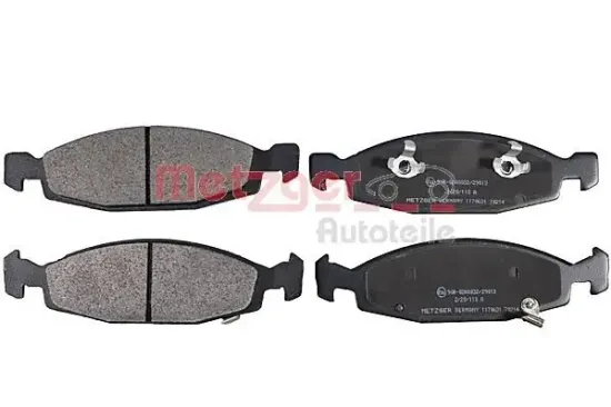 Bremsbelagsatz, Scheibenbremse Vorderachse METZGER AUTOTEILE 1170631 Bild Bremsbelagsatz, Scheibenbremse Vorderachse METZGER AUTOTEILE 1170631