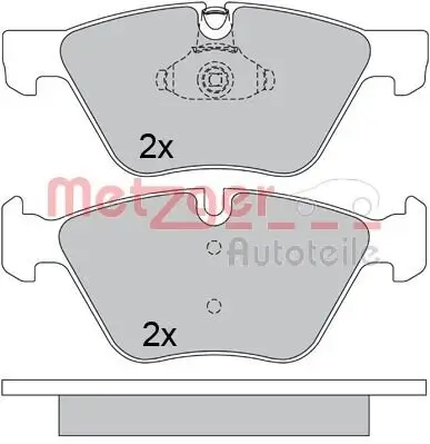 Bremsbelagsatz, Scheibenbremse METZGER 1170684