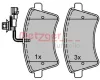 Bremsbelagsatz, Scheibenbremse METZGER 1170776 Bild Bremsbelagsatz, Scheibenbremse METZGER 1170776