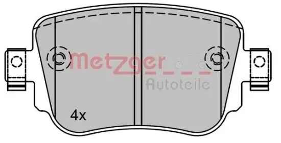 Bremsbelagsatz, Scheibenbremse METZGER 1170792 Bild Bremsbelagsatz, Scheibenbremse METZGER 1170792