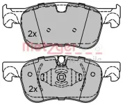 Bremsbelagsatz, Scheibenbremse METZGER 1170804