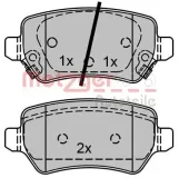 Bremsbelagsatz, Scheibenbremse METZGER 1170812