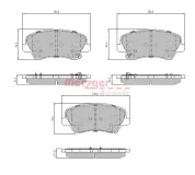 Bremsbelagsatz, Scheibenbremse METZGER 1170817