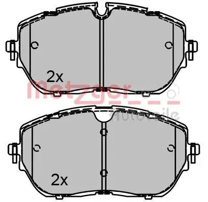 Bremsbelagsatz, Scheibenbremse METZGER 1170821 Bild Bremsbelagsatz, Scheibenbremse METZGER 1170821