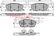 Bremsbelagsatz, Scheibenbremse METZGER 1170848