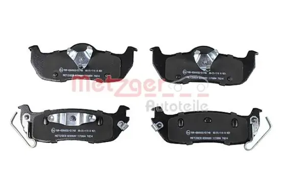 Bremsbelagsatz, Scheibenbremse Hinterachse METZGER AUTOTEILE 1170884 Bild Bremsbelagsatz, Scheibenbremse Hinterachse METZGER AUTOTEILE 1170884