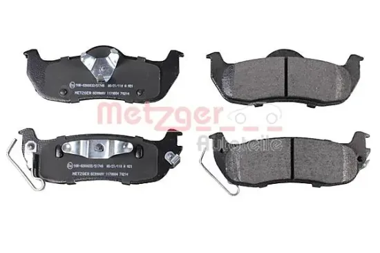 Bremsbelagsatz, Scheibenbremse Hinterachse METZGER AUTOTEILE 1170884 Bild Bremsbelagsatz, Scheibenbremse Hinterachse METZGER AUTOTEILE 1170884