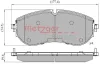 Bremsbelagsatz, Scheibenbremse Vorderachse METZGER AUTOTEILE 1170898