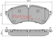 Bremsbelagsatz, Scheibenbremse METZGER 1170906