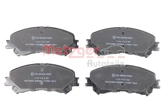 Bremsbelagsatz, Scheibenbremse Vorderachse METZGER AUTOTEILE 1170908 Bild Bremsbelagsatz, Scheibenbremse Vorderachse METZGER AUTOTEILE 1170908