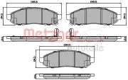 Bremsbelagsatz, Scheibenbremse METZGER 1170916