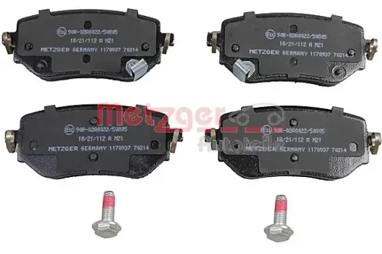 Bremsbelagsatz, Scheibenbremse Hinterachse METZGER AUTOTEILE 1170937 Bild Bremsbelagsatz, Scheibenbremse Hinterachse METZGER AUTOTEILE 1170937