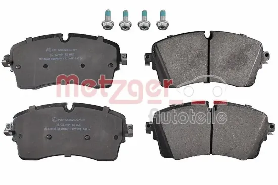 Bremsbelagsatz, Scheibenbremse Vorderachse METZGER 1170985 Bild Bremsbelagsatz, Scheibenbremse Vorderachse METZGER 1170985