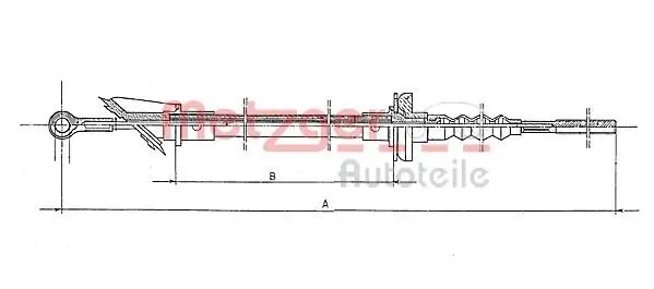 Seilzug, Kupplungsbetätigung METZGER 1172.1