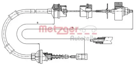 Seilzug, Kupplungsbetätigung METZGER 1172.8 Bild Seilzug, Kupplungsbetätigung METZGER 1172.8