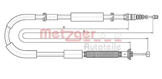 Seilzug, Feststellbremse METZGER 12.0722 Bild Seilzug, Feststellbremse METZGER 12.0722