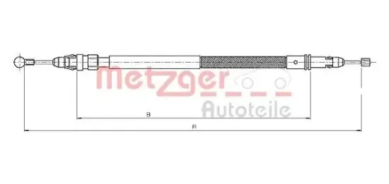 Seilzug, Feststellbremse METZGER 12.0744 Bild Seilzug, Feststellbremse METZGER 12.0744