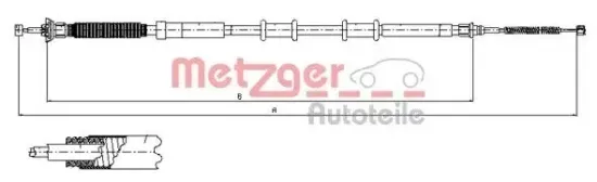 Seilzug, Feststellbremse METZGER 12.0716 Bild Seilzug, Feststellbremse METZGER 12.0716