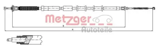 Seilzug, Feststellbremse METZGER 12.0717 Bild Seilzug, Feststellbremse METZGER 12.0717