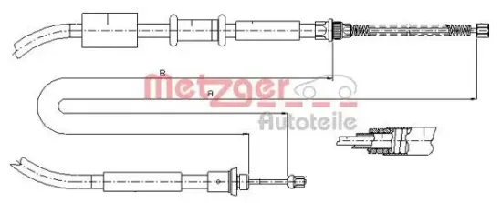 Seilzug, Feststellbremse METZGER 1281P1 Bild Seilzug, Feststellbremse METZGER 1281P1